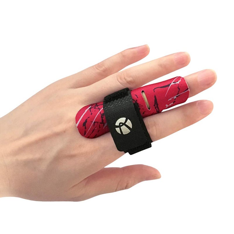 Kuangmi Finger Sleeve Support Protector Prevents Finger Injury During Sports 1 Piece (Red, L/XL)